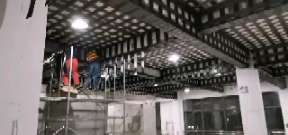 桂东一商场梁，楼板碳纤维加固施工